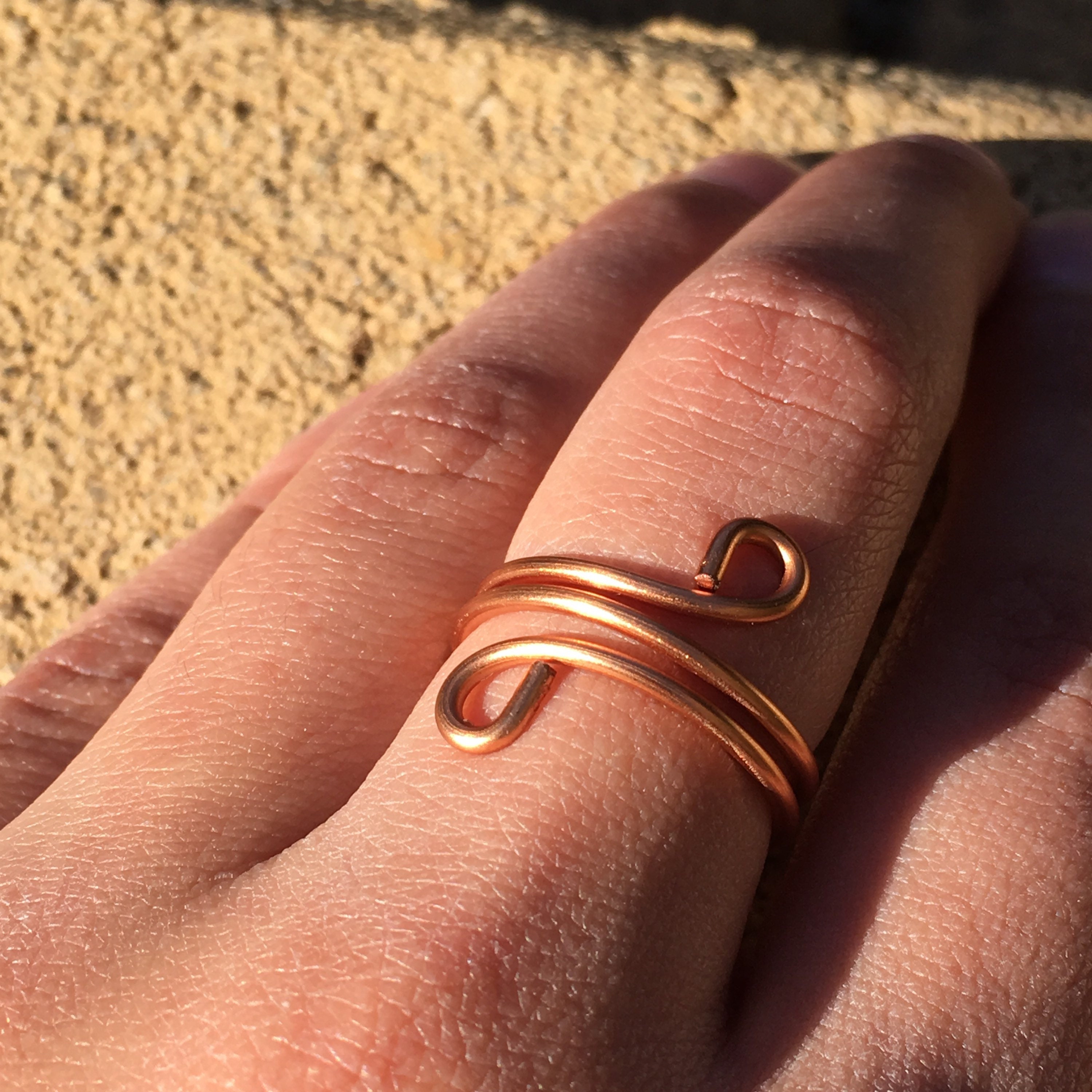 Handmade Pure Copper Ring Minimal Simple Ring Gift for Him Gift
