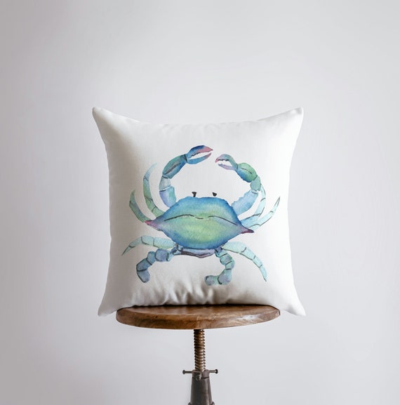 Blue crab pillow hotsell