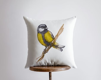 Watercolor Yellow Crest | Gifts | Brid Prints | Bird Decor |Accent Pillow Covers | Throw Pillow Covers | Pillow | Room Decor | Bedroom Decor