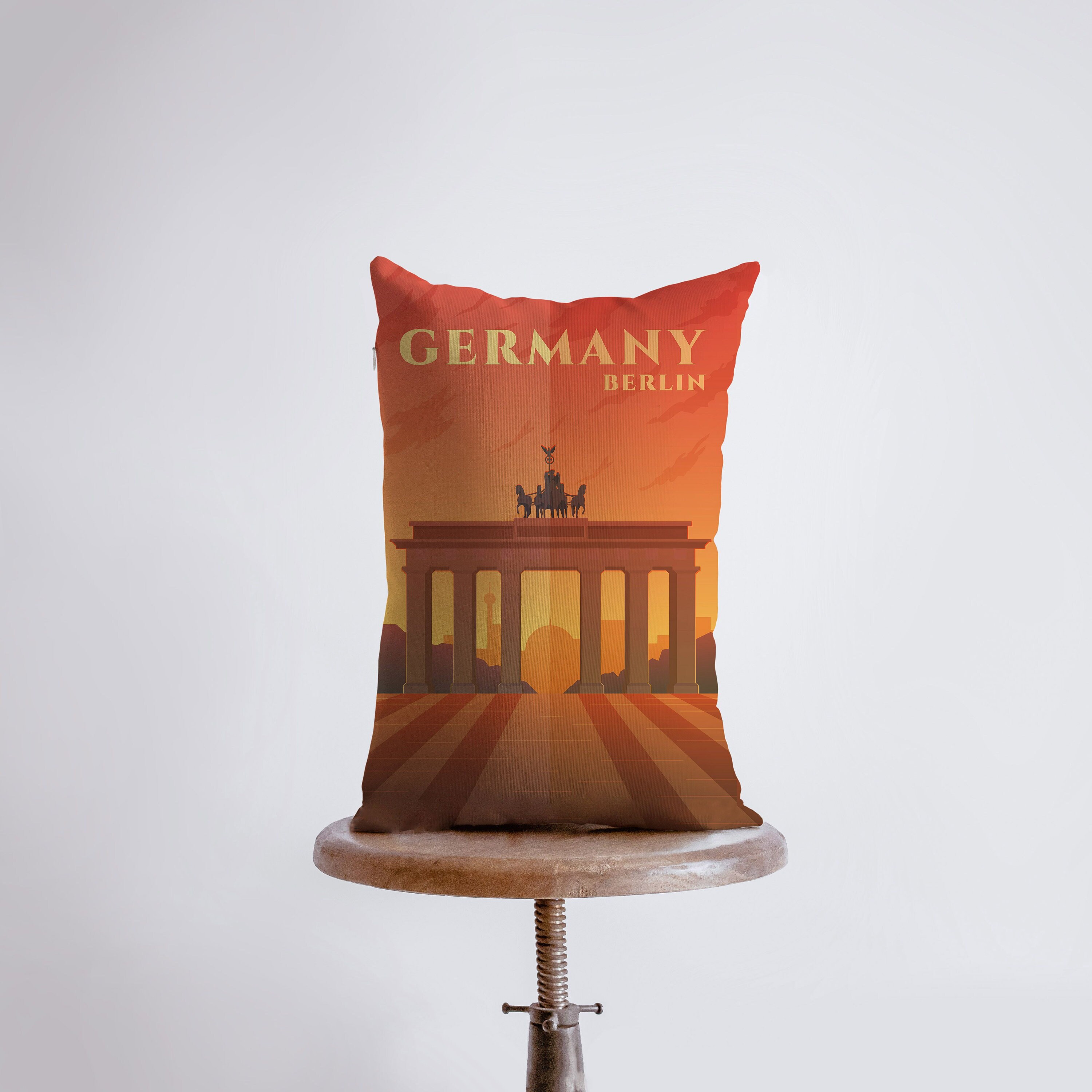 Berlin | Germany Adventure Time 12x18 Pillow Cover Wanderlust Throw Travel Decor Gift Gifts For Women