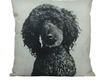 Dog | Black Poodle | Throw Pillow | Dogs | Home Decor | Custom Dog Pillow | Dog Mom | Large Dog |   Dog Mom Gift | Dog Lover Gift