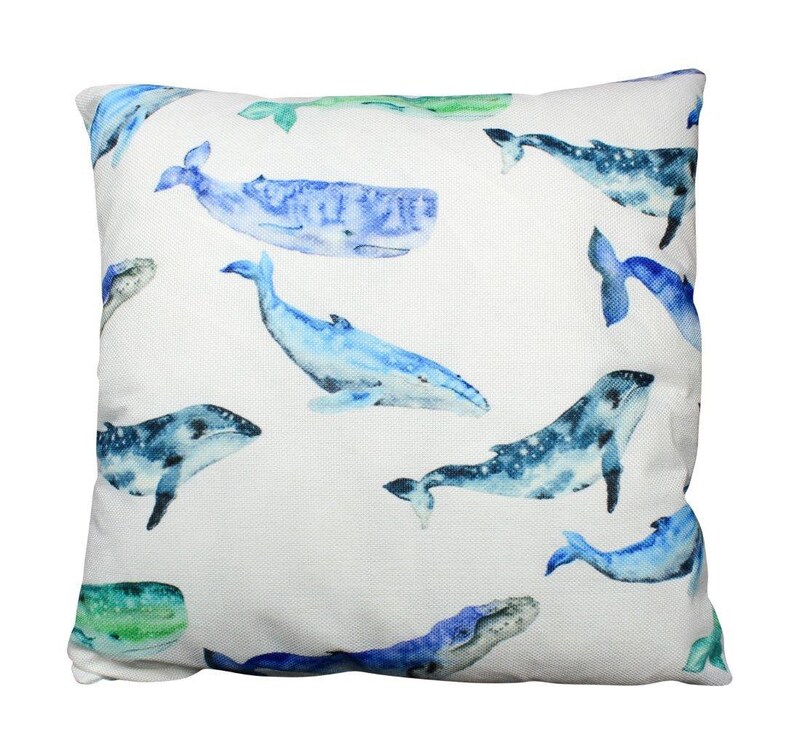 Blue Whale Pillow Cover Throw Pillow Home Decor Etsy
