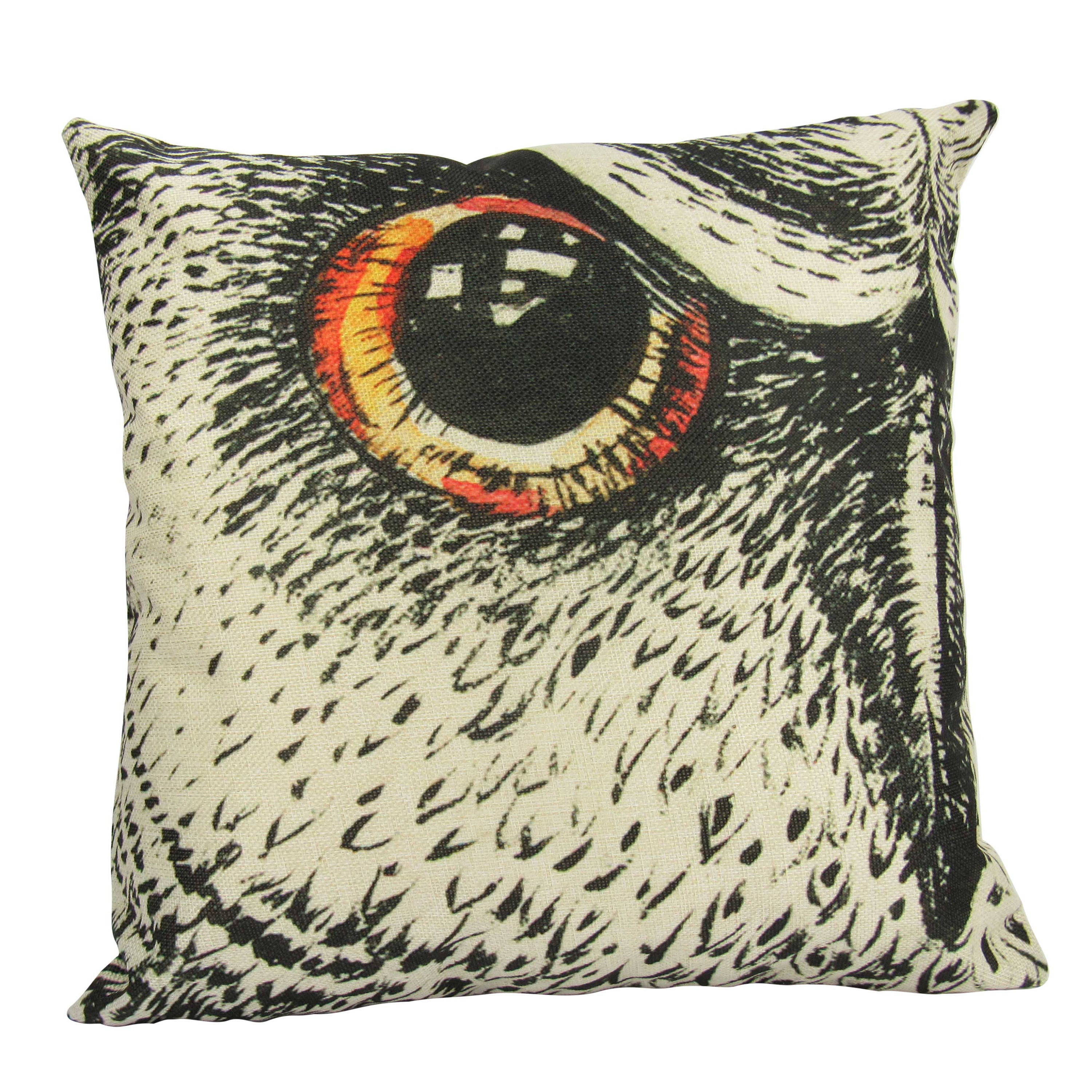 Owl Gift Barn Owl Pillow Cover Owl Drawing Throw Etsy