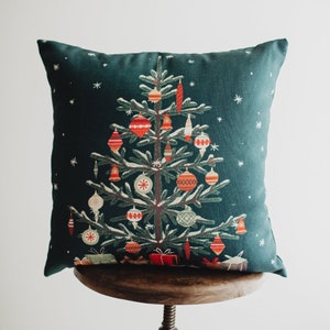 Green Nordic Pine Christmas Tree | Pillow Cover | Personalized Gift | Rustic Christmas Decor | Best Friend Christmas Gift | Christmas Gift