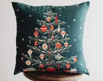 Green Nordic Pine Christmas Tree | Pillow Cover | Personalized Gift | Rustic Christmas Decor | Best Friend Christmas Gift | Christmas Gift