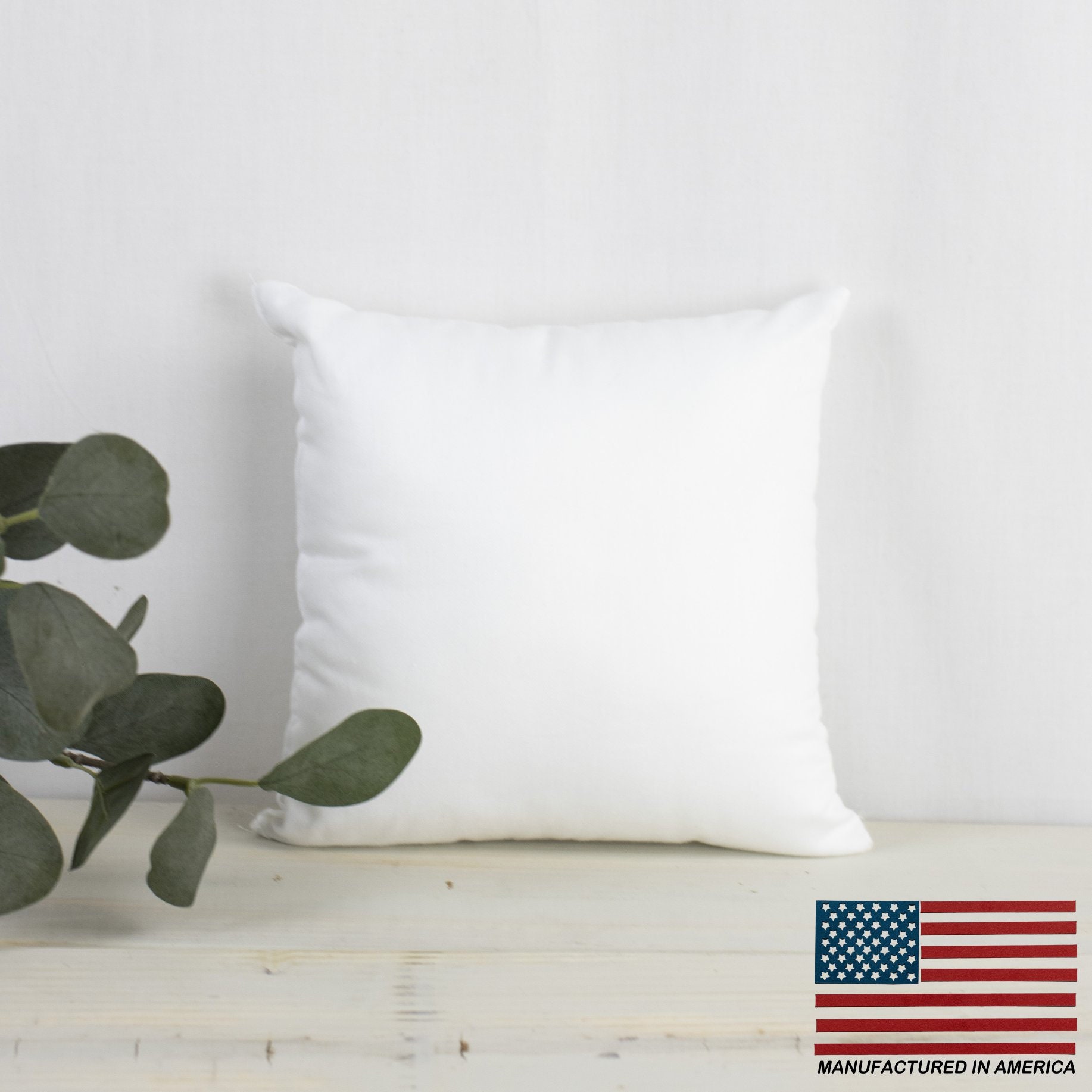 Down Pillow Insert - 100% Downproof Cotton - Knife Edge - 90/10 Feather and  Down Hypoallergenic Fill - 18x18 - Premium Quality