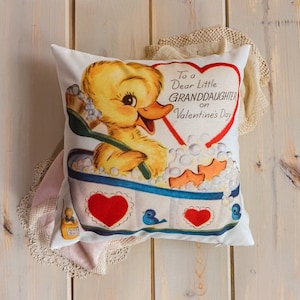 Cara nipote su San Valentino / Copricuscino / Motivi di biglietti di San Valentino / Cuscino / Regalo di San Valentino per lei / Decorazioni di San Valentino