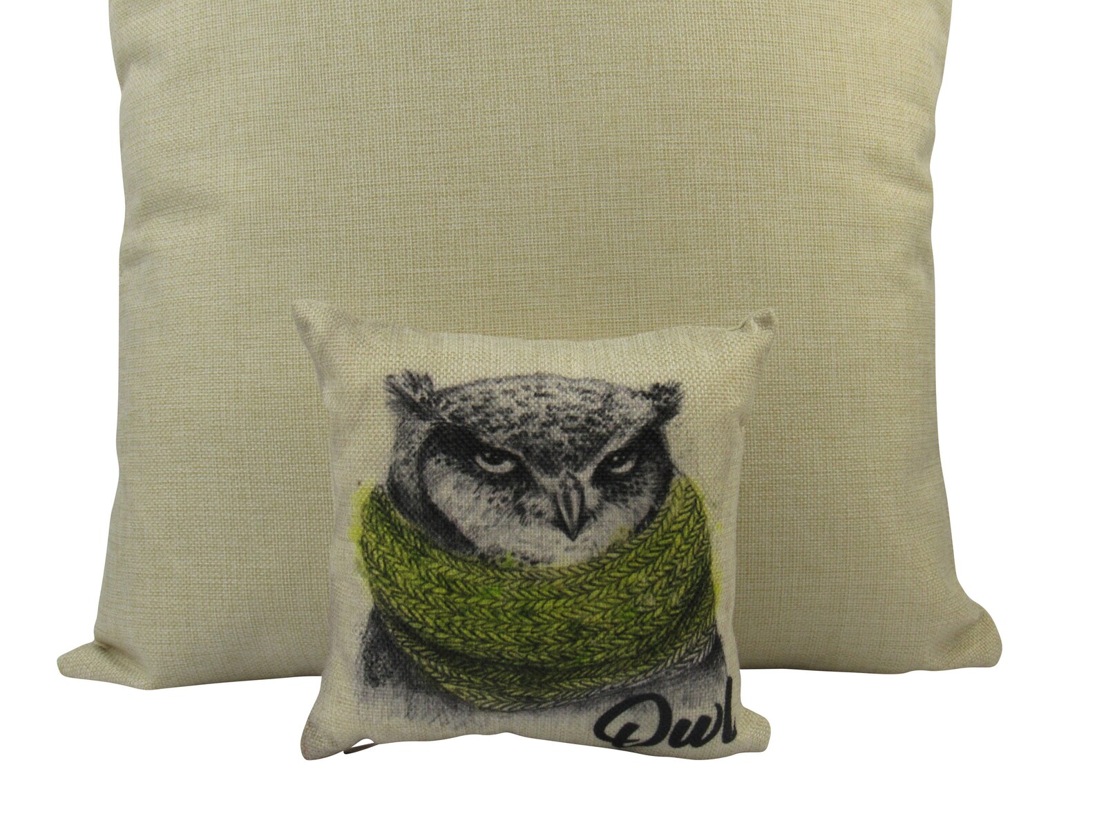 MINI Barn Owl Pillow Cover Drawing of an Owl Throw Etsy