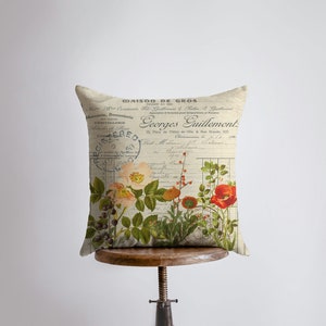 Botanical Garden | Vintage Floral | Pillow Cover | Vintage | Farmhouse Decor | Home Decor | Throw Pillow | Room Decor | Gift