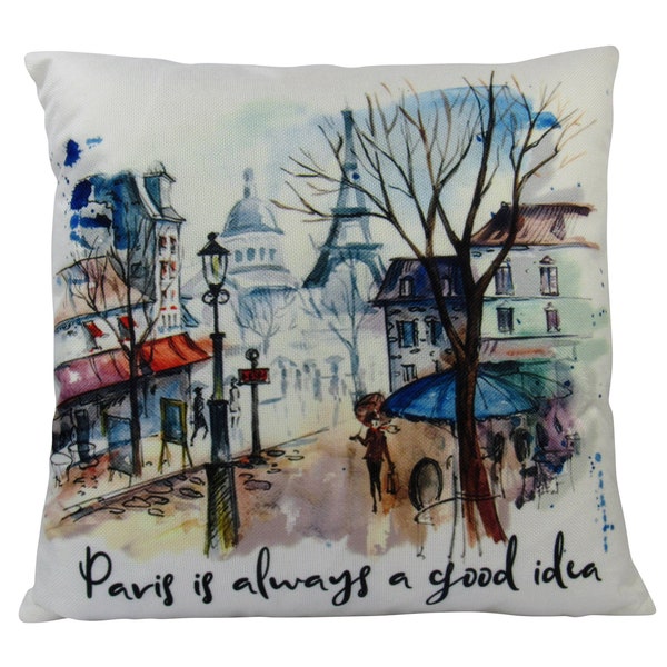 Audrey Hepburn | Paris is always a good idea | Pillow Cover | Throw Pillow | Pillow Cover | Travel Gifts | Gift for Friend | Gifts for Women