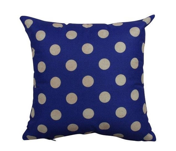 White Throw Pillow, Solid with Polka Dots