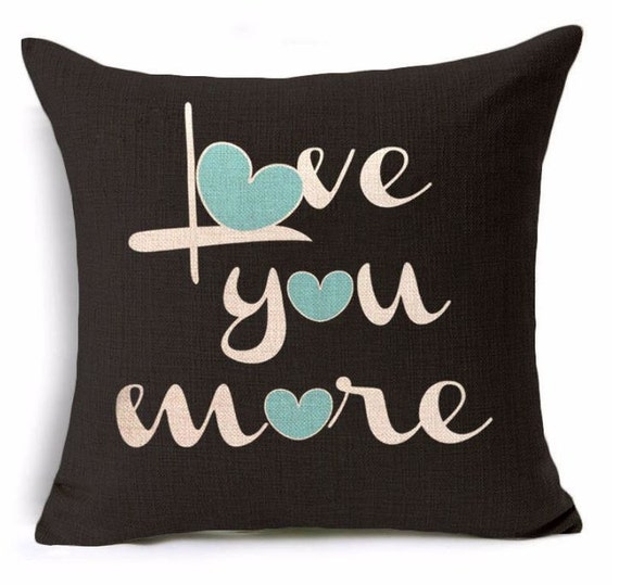 Love You More Pillow Cover I love You More Love You More Etsy