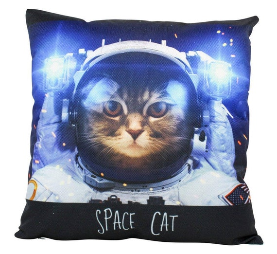 Space Cat Pillow Cover Astronaut Throw Galaxy Space Cats Throw Pillowcase