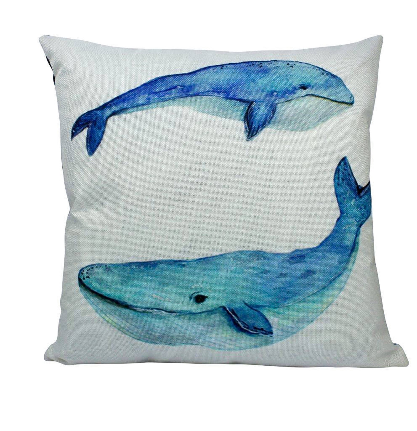 Blue Whales Pillow Cover Throw Pillow Home Decor Etsy