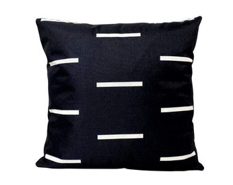 Black with White Line Pattern Pillow Cover | Modern Farmhouse | Minimalist | Luxury Throw Pillows | Beautiful Throw Pillow | High End Pillow