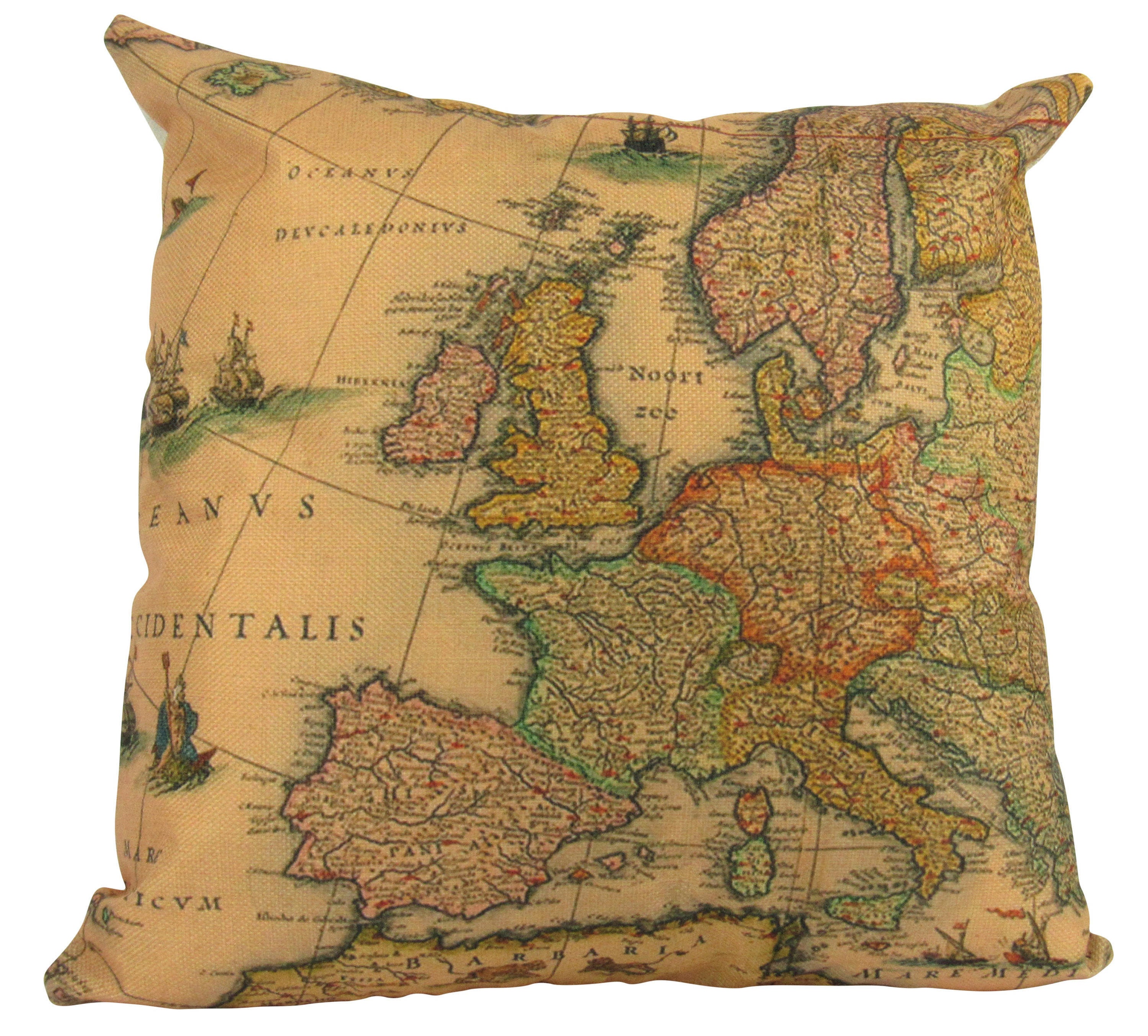 MINI Map Pillow Rustic Map Pillow Cover Map Print Etsy