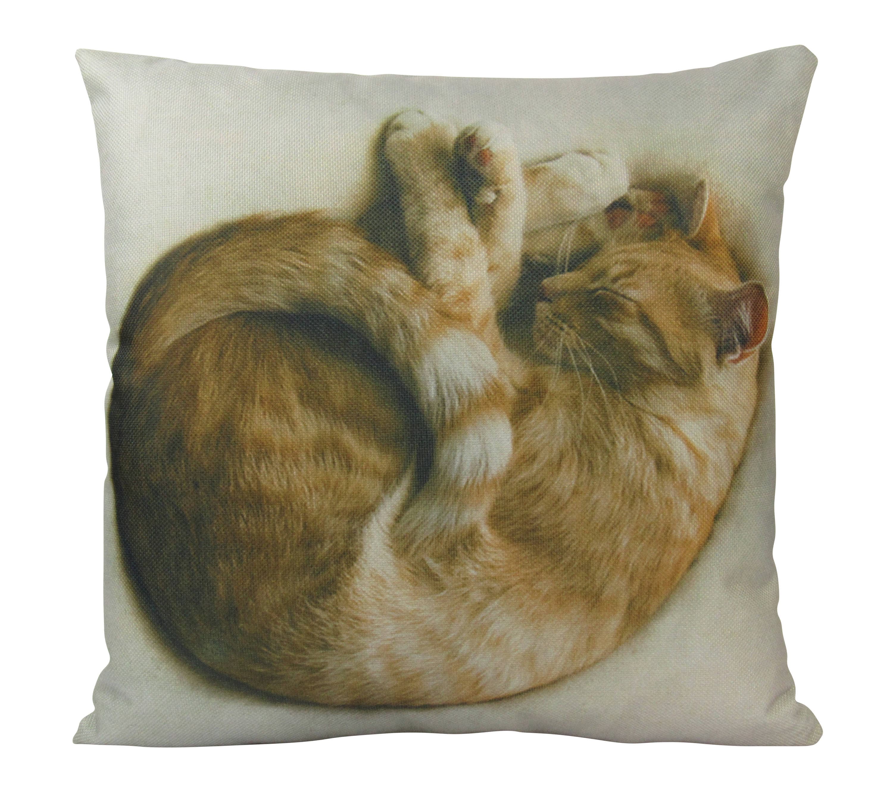Sleeping Cat Pillow Cover Cat Lover Gifts Throw Pillow Etsy