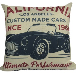 California Custom Cars | Pillow Cover |  Throw Pillow | Dad Gift | Classic Car | Shelby Cobra | Gift Ideas | Pillow | Hot Rod | Room Décor