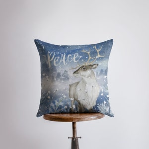 Reindeer Peace | Throw Pillows | Christmas Pillow | Thank you Gift | Christmas Gift | Gift for Her | Gift for Mom | Home Decor | Let it Snow