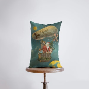 Vintage Christmas Blimp| 12x18 | Christmas Throw Pillow | Rustic Home Décor | Vintage Christmas Décor | Farmhouse Décor | Room Décor