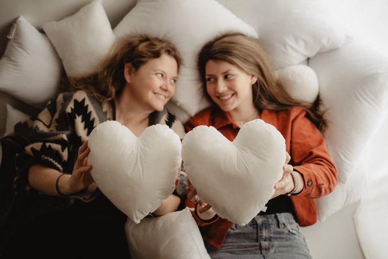 18"| 16" | 14" | 12"| 10" | 8 Heart Hypoallergenic Polyester Filled Pillow Insert image 1