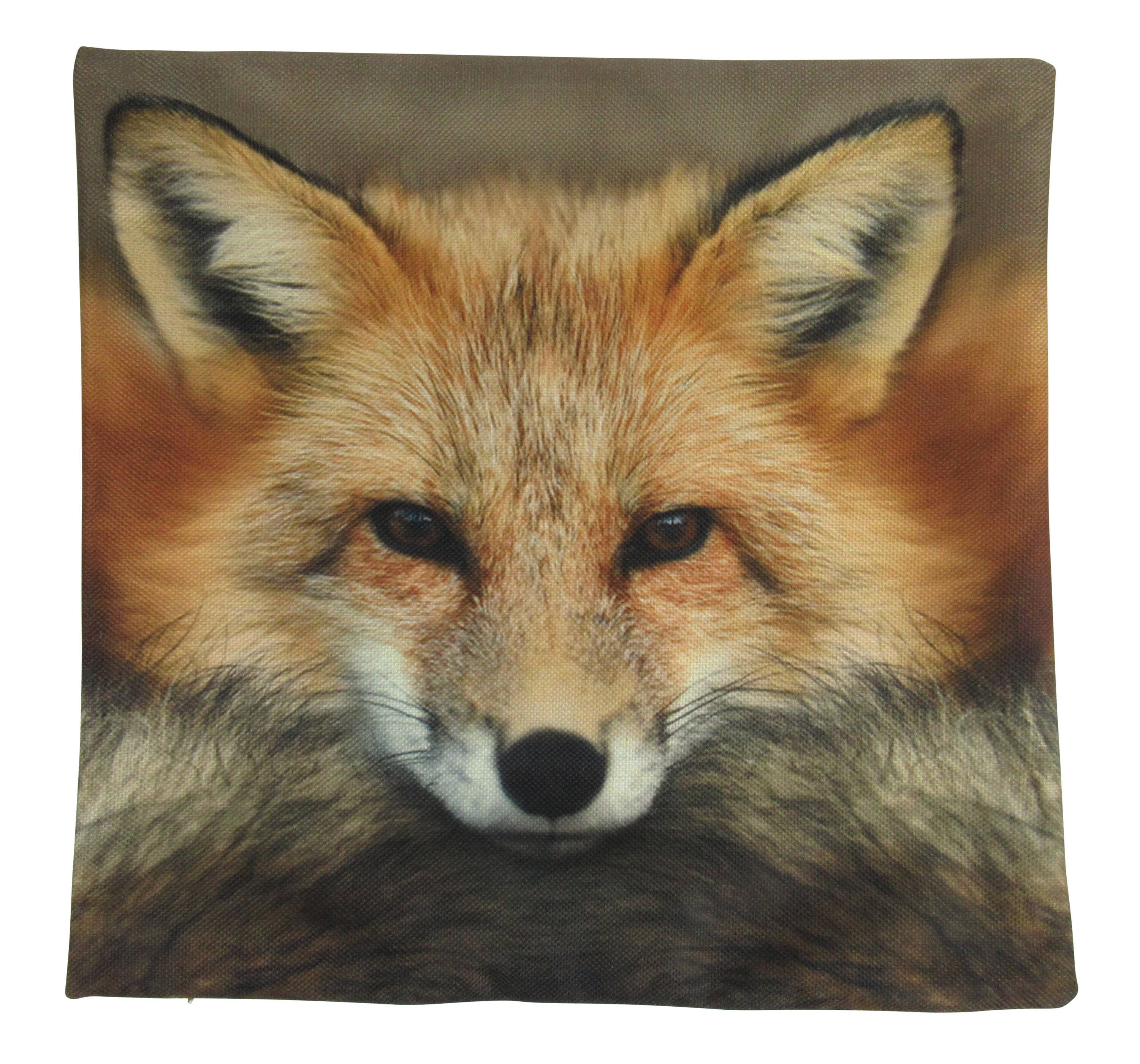 Fox Pillow Cover Fox Decor Throw Pillow Wilderness Etsy