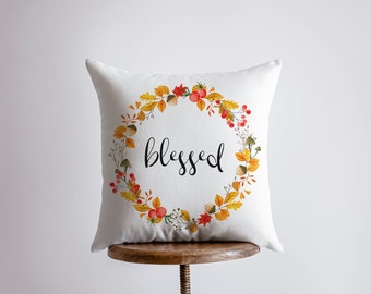 Blessed Pillow Cover |  Fall Thanksgiving Decor | Farmhouse Pillows | Country Decor | Fall Throw Pillows | Cute Throw Pillows | Gift for her