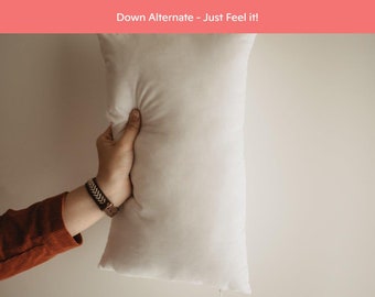 16x12 or 12x16 | Indoor Outdoor Down Alternative Hypoallergenic Polyester Pillow Insert | Quality Insert | Throw Pillow Insert | Pillow Form