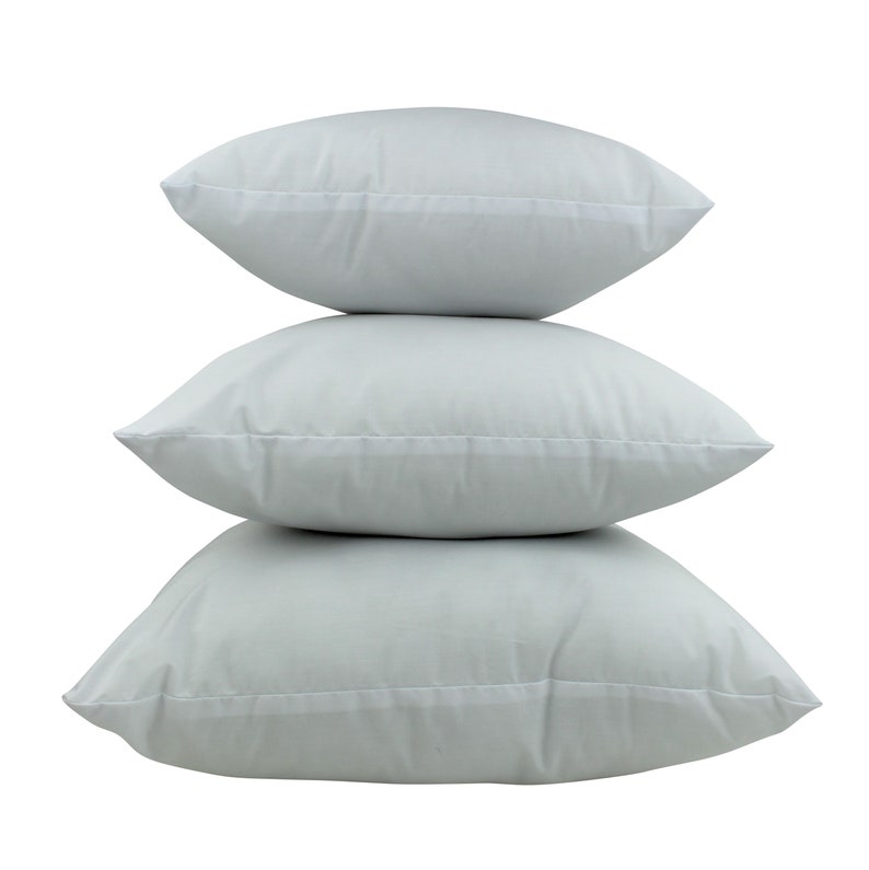 Down Alternative Hypoallergenic Pillow Insert Cotton Cover | 10x10 | 12x12 | 14x14 | 16x16 | 18x18 | 20x20 | 22x22 | 24x24 | Throw Pillow image 3