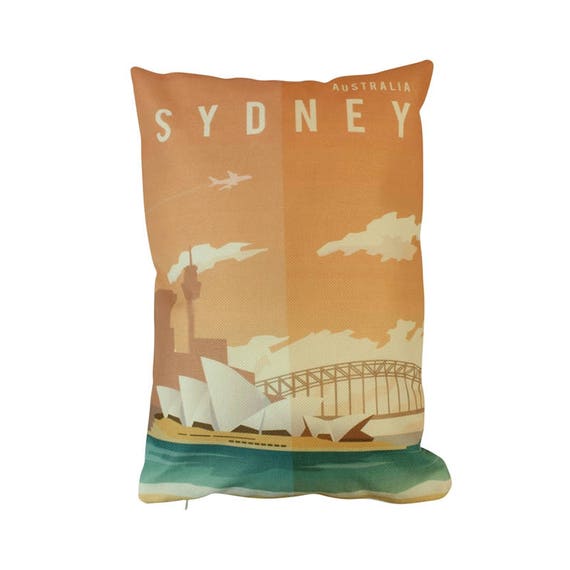 Sydney Adventure Time Pillow Cover Wanderlust Throw Etsy