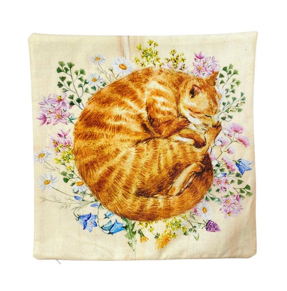 Cat Ginger Cat Pillow Cute Cat Cat Gifts Cat Decor Etsy