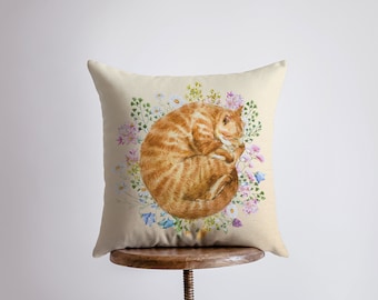 Cat | Ginger | Cat Pillow | Cute Cat | Cat Gifts | Cat Decor | Cat Photo | Gifts for Cat Lovers | Accent pillow | Throw Pillow Covers