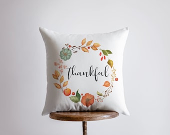 Thankful | Pillow Cover | Fall Decor | Cabin Decor Ideas | Fall Decoration | Thanksgiving Decor | Farmhouse Pillows | Country Decor | Gift