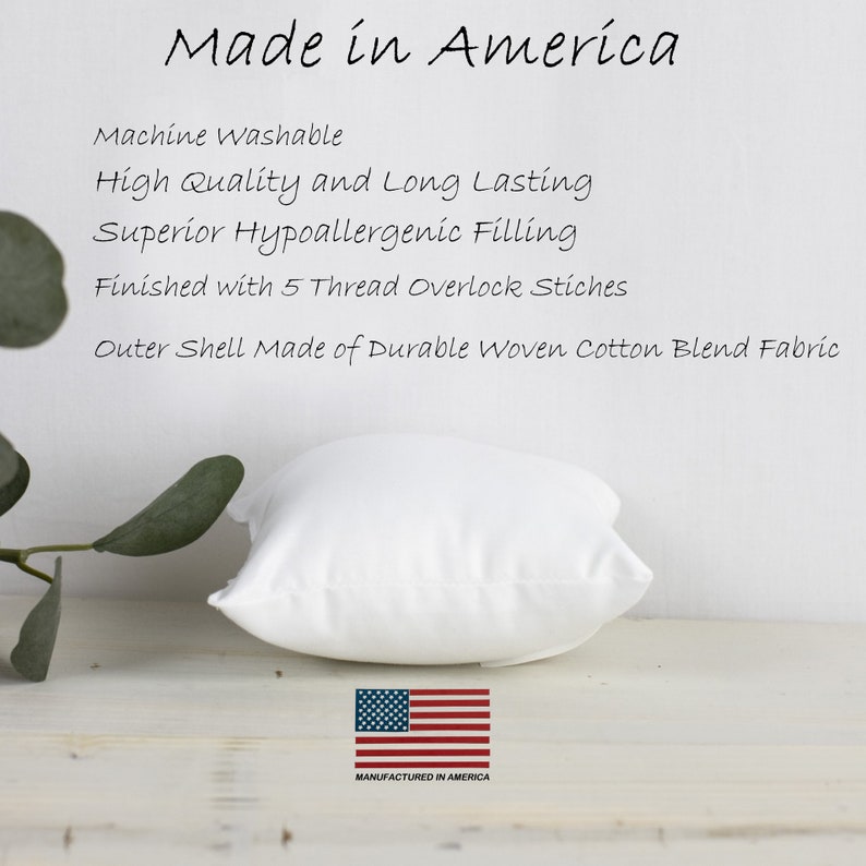 8x8 Indoor Outdoor Hypoallergenic Polyester Pillow Insert Quality Insert Pillow Inners Throw Pillow Insert Square Pillow Inserts image 2