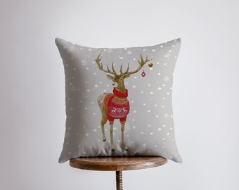 Reindeer | Throw Pillows | Christmas Pillow | Christmas Gift | Home Decor Modern | Christmas Throw Pillows | Christmas Home Decor | Mom Gift