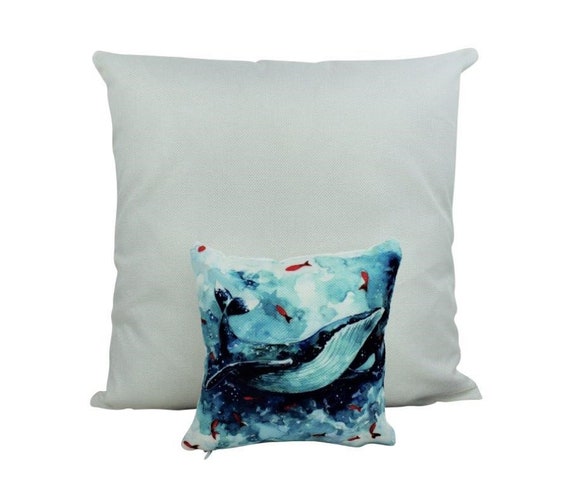 Mini Whale Pillow 8 X 8 Throw Pillow Dolphin Pillow Etsy