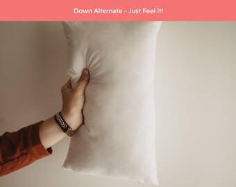 14x24 or 24x14 | Indoor Outdoor Down Alternative Hypoallergenic Polyester Pillow Insert | Quality Insert | Throw Pillow Insert | Pillow Form