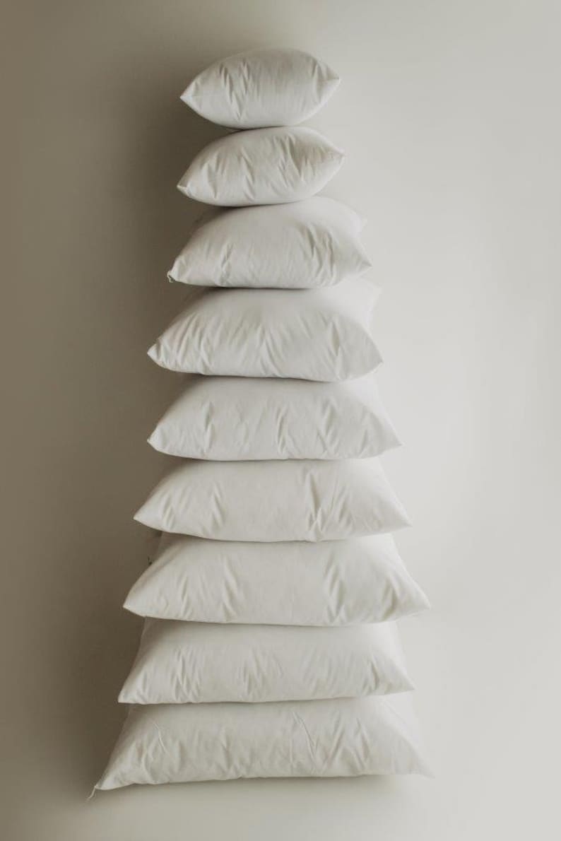 Down Alternative Hypoallergenic Pillow Insert Cotton Cover | 10x10 | 12x12 | 14x14 | 16x16 | 18x18 | 20x20 | 22x22 | 24x24 | Throw Pillow image 1