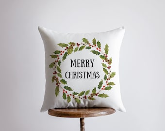 Merry Christmas | Pillow Cover | Christmas Pillow | Christmas Decor | Throw Pillow | Home Decor | Decorative Pillows for Couch | Sofa Pillow