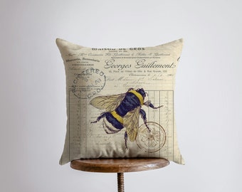 Abeja / Abeja melífera / Funda de almohada / Almohada / Decoración de la granja / Decoración del hogar / Abejorro / Insecto / Decoración estética de la habitación / Decoración campestre / Regalo