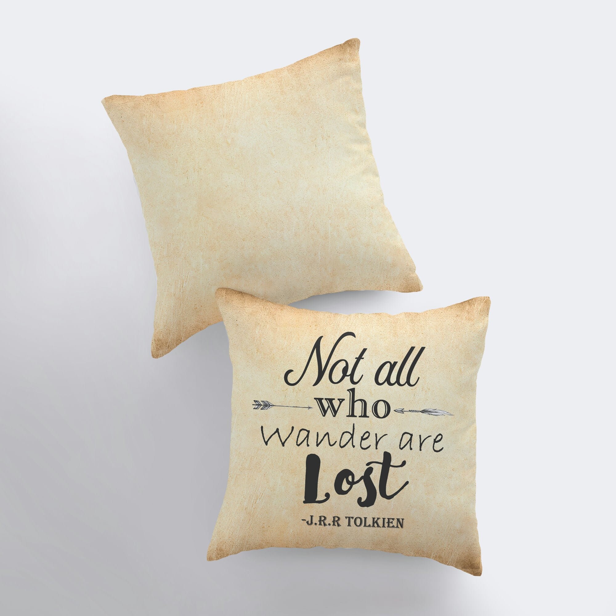 Not All Who Wander, Pillow Cover, Throw Pillow, JRR Tolkien, Room Decor, Home Decor, Bedroom Decor