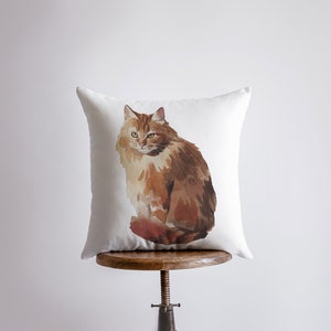 Cat |  Sitting | Cat Pillow | Cute Cat | Cat Gifts | Cat Decor | Cat Photo | Gifts for Cat Lovers | Accent pillow | Throw Pillow Covers