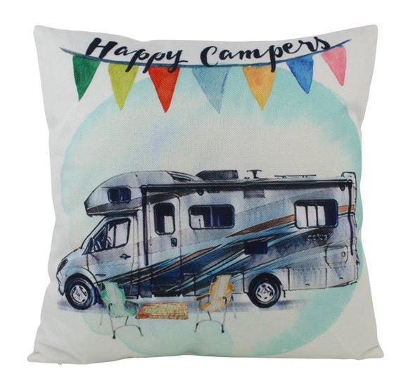 Happy Camper RV Pillow Cover 18 x 18 Happy camper pillow | Etsy