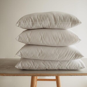 Down Alternative Hypoallergenic Pillow Insert Cotton Cover | 10x10 | 12x12 | 14x14 | 16x16 | 18x18 | 20x20 | 22x22 | 24x24 | Throw Pillow image 7