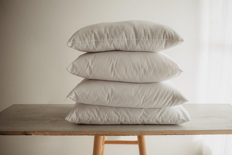 Down Alternative Hypoallergenic Pillow Insert Cotton Cover | 10x10 | 12x12 | 14x14 | 16x16 | 18x18 | 20x20 | 22x22 | 24x24 | Throw Pillow image 7