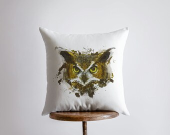 Horn Owl | Owl Gifts | Bird | Brid Prints | Bird Decor | Accent Pillow Covers | Throw Pillow Covers | Pillow | Room Decor | Bedroom Decor