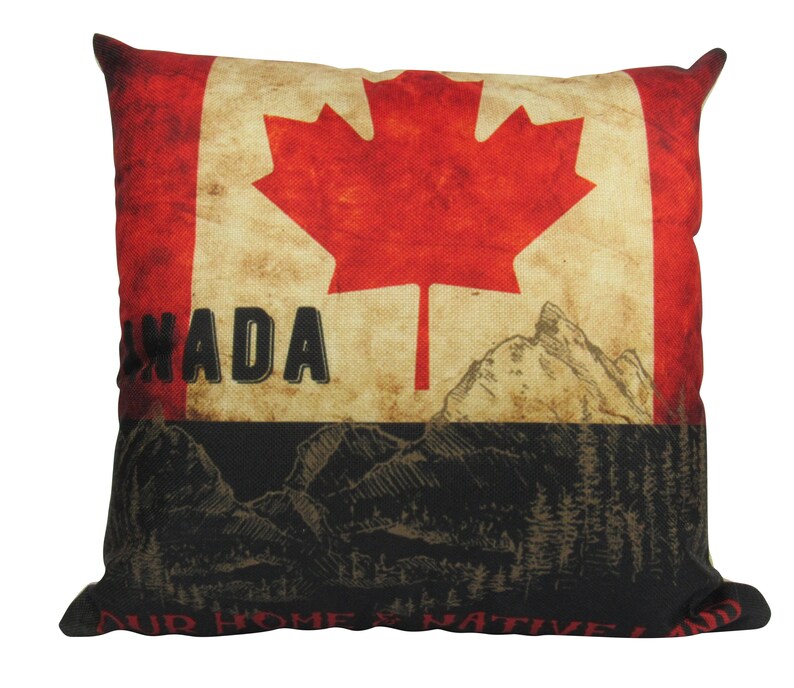 Canadian Flag Pillow Cover Canada Throw Pillow Home Etsy