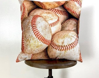 Old Baseballs | Custom Baseballs | Sports | Sports Fabric | Sports Fans | Baseball Gifts | Baseball Gifts for Boys | Teen Room Decor | Gift