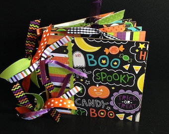 Halloween Scrapbook Photo Album Memory Book Chipboard 6x6 Keepsake