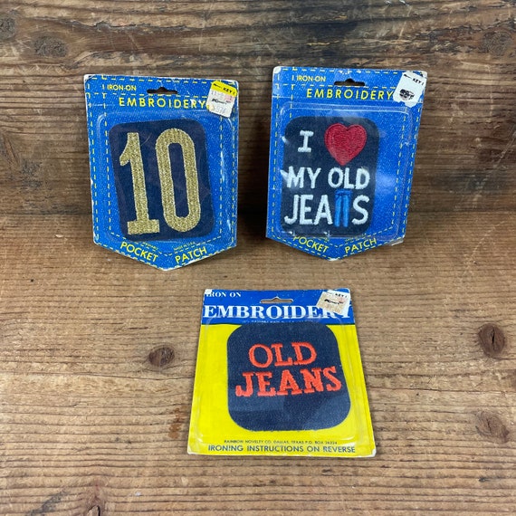 Vintage Iron On Patches, Rainbow Novelty Co., Emb… - image 1